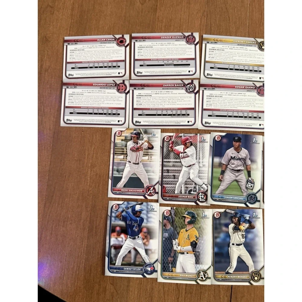 Topps 2022 MLB baseball cards BP Random‎ lot of 50, no dupes